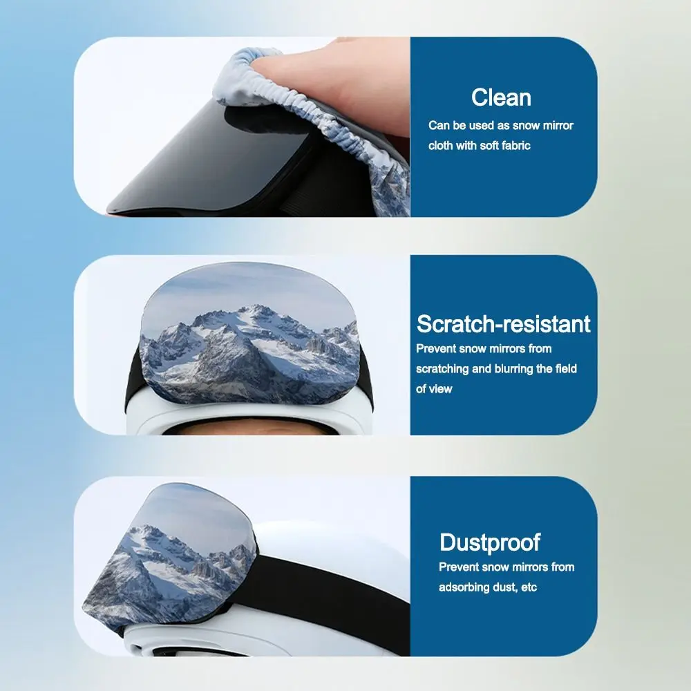Nuevo Material de microfibra, cubierta para gafas de esquí, protección contra arañazos, funda para gafas a prueba de polvo, cubierta para gafas de Snowboard 3D, equipo de Snowboard - imagen 3