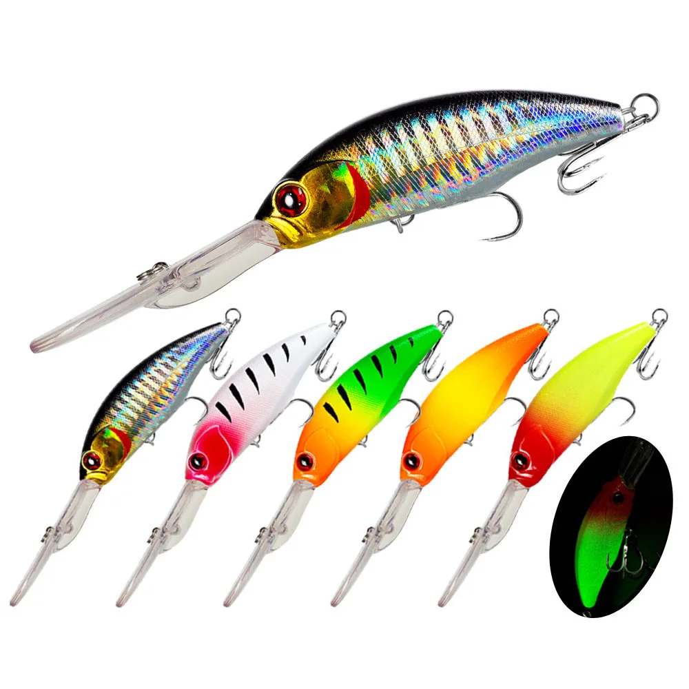 Señuelo de Pesca Crankbait Minnow, 10/12cm, 10/18g, cebo duro flotante para lubina, cebo Artificial Swimbait, aparejos de Pesca de carpa