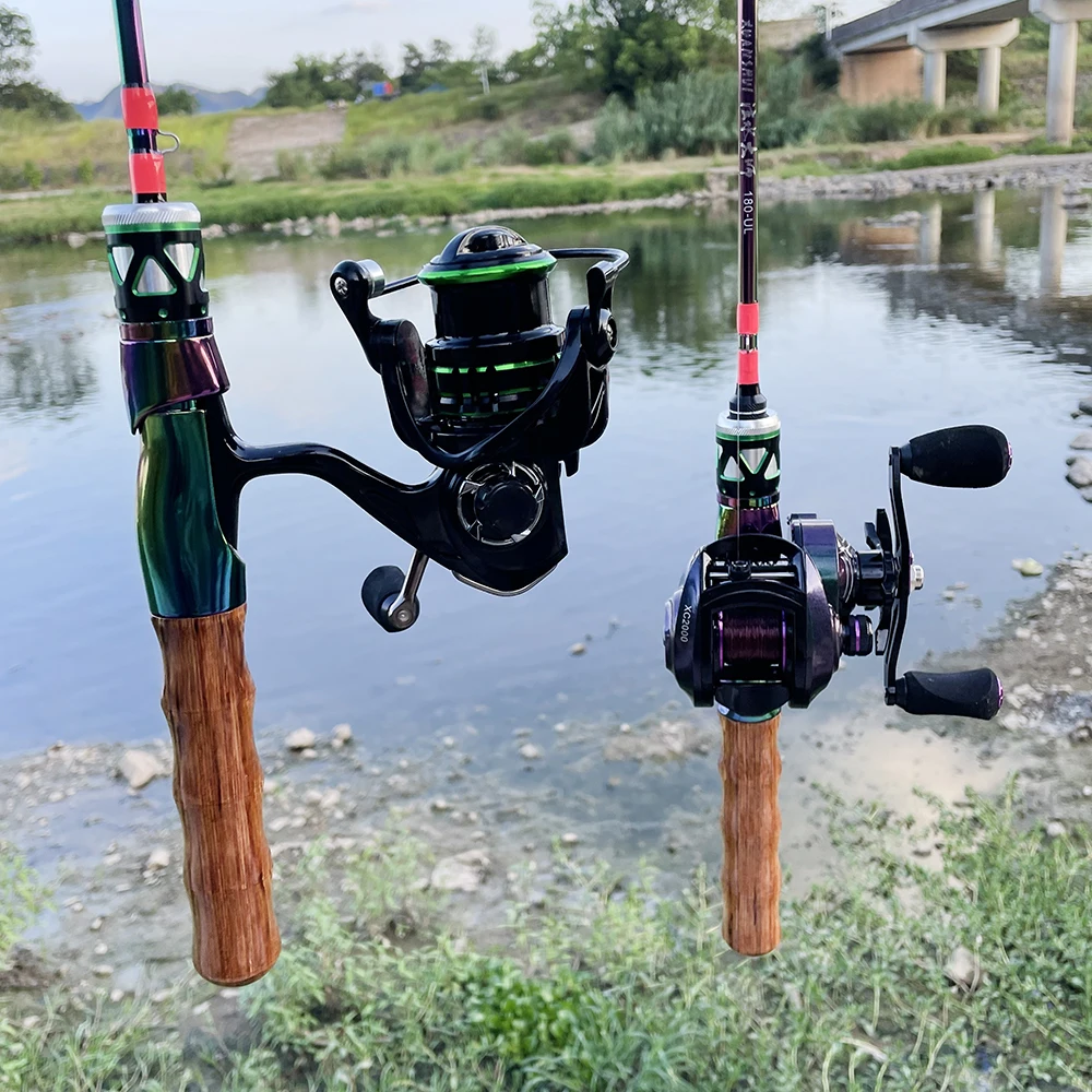Caña de pescar con señuelo, carrete de pesca giratorio/Casting y Jigging, 1,68 m, 1,8 m - imagen 5