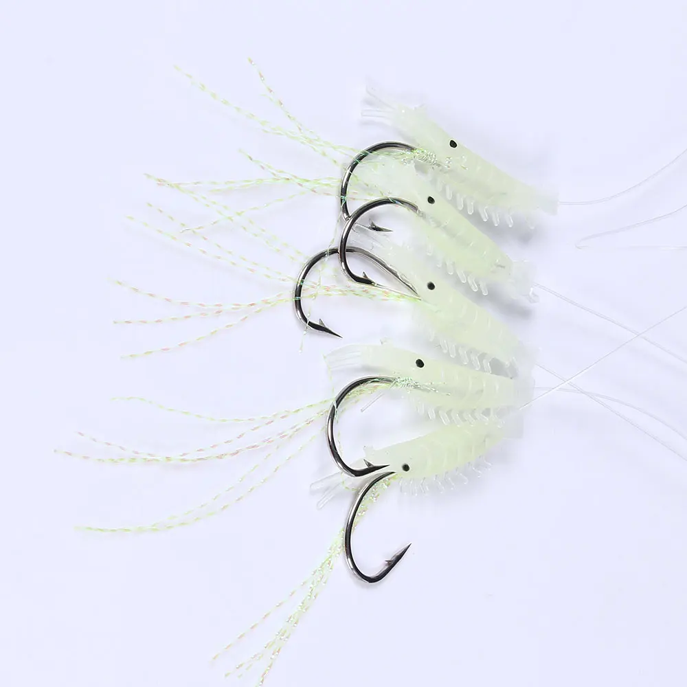 Aparejos Sabiki luminosos para pesca en mar con camarón - imagen 2