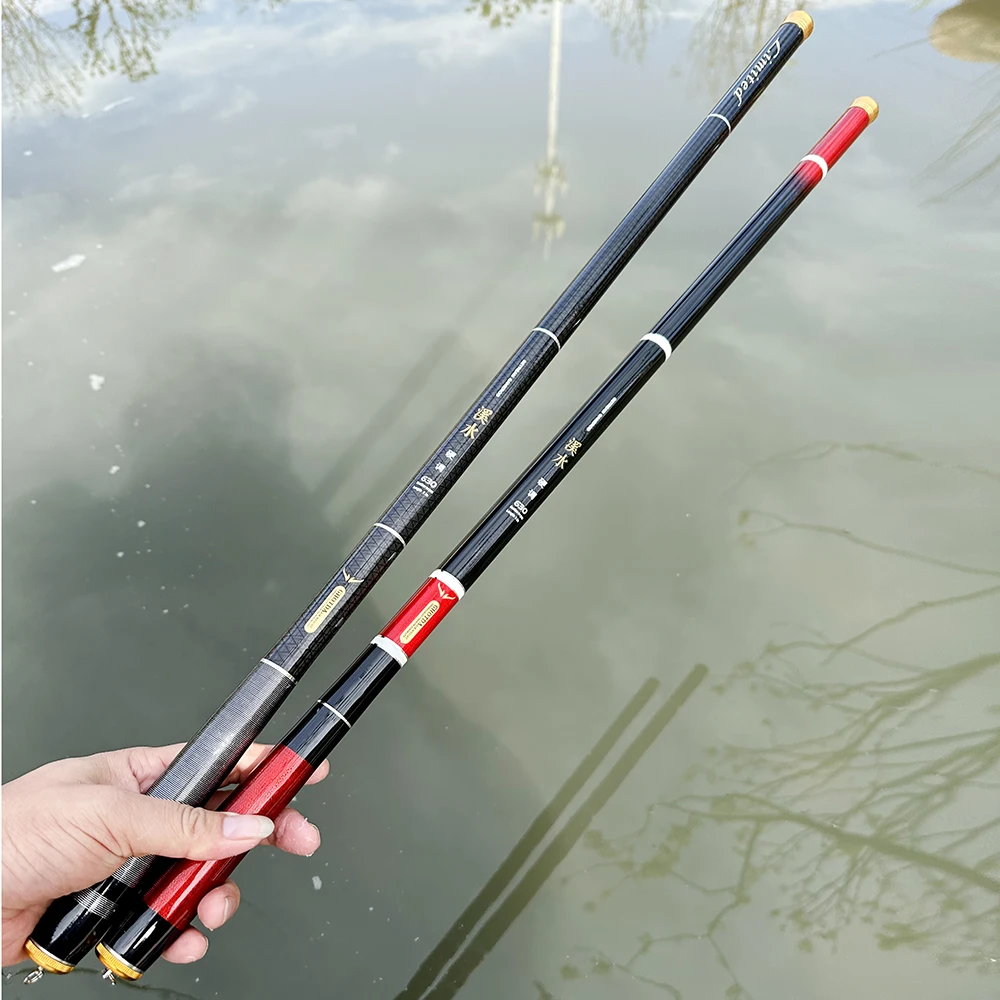 Caña de pescar telescópica ultraligera portátil 3,6/4,5/5,4/6,3/7,2 M caña de mano súper dura longitud cerrada 73CM para principiantes - imagen 5