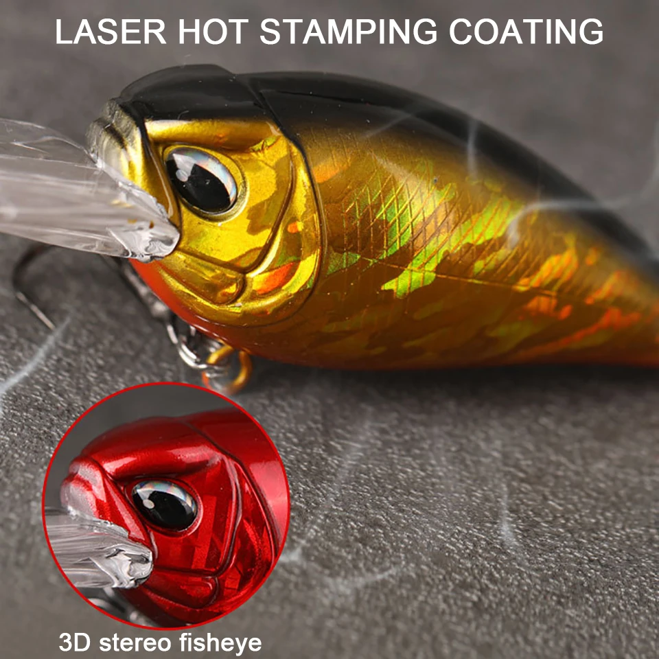 WALK FISH-señuelo de pesca Artificial con ojos 3D, cebo duro de buceo, profundidad de 3-6m, Crankbait para trucha, 1 piezas, 22g/31g - imagen 5