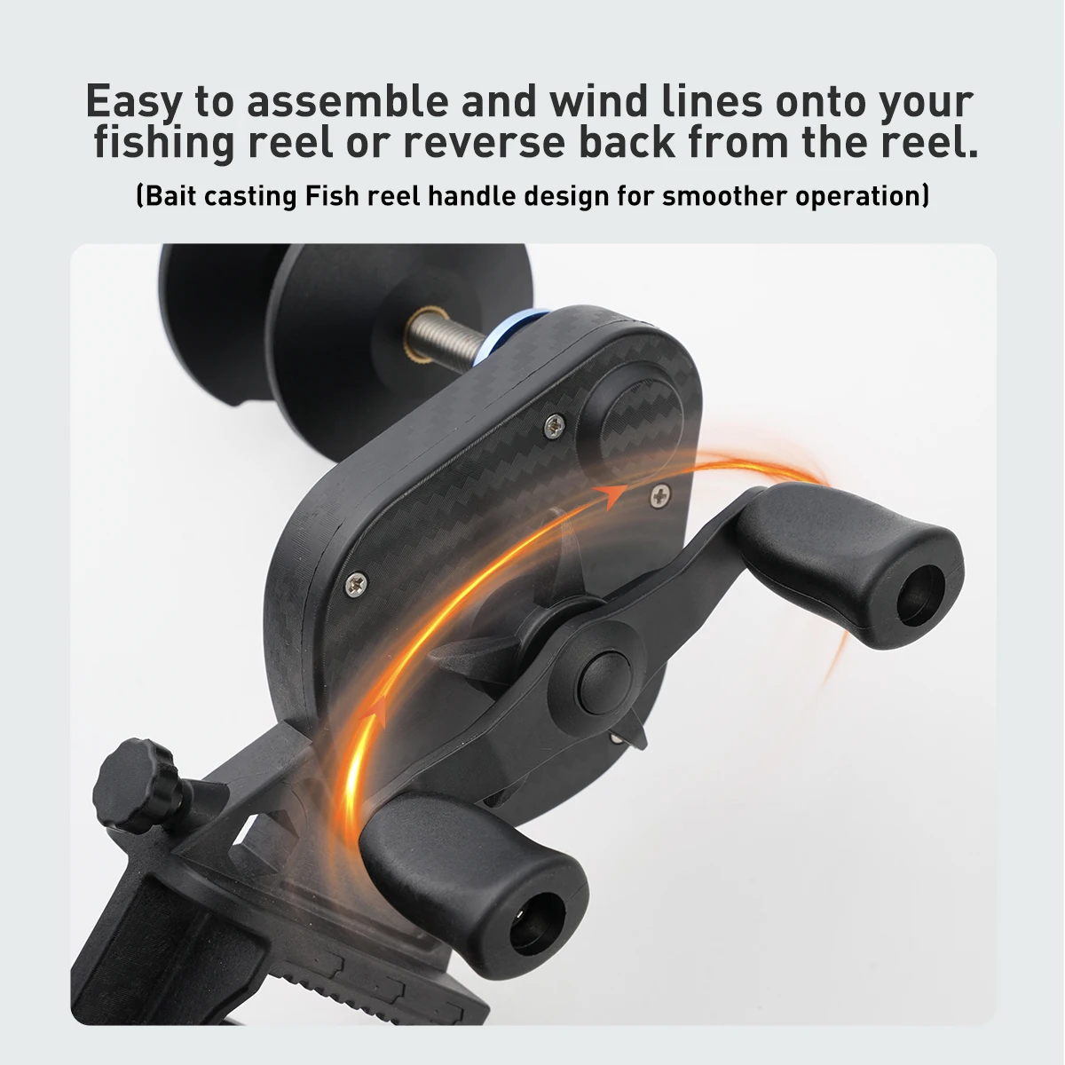 Carrete de sedal con función de desenrollado, enrollador de sedal, estación de bobinado, herramienta de pesca, accesorios de pesca - imagen 4