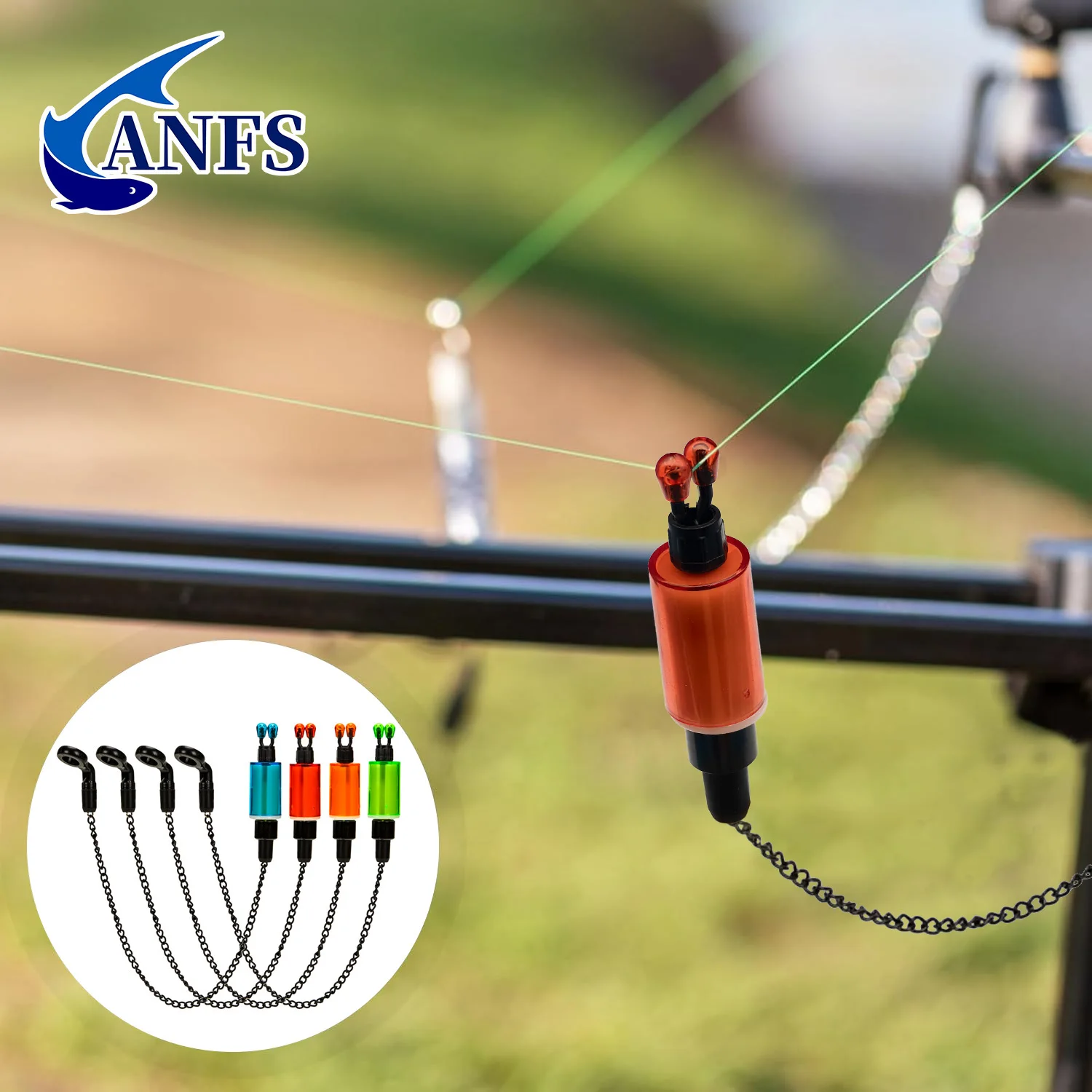 Juego de swingers de pesca de carpa de 4 piezas con caja de almacenamiento, oferta de alertas de pesca de Navidad y Acción de Gracias, lo mejor para Navidad - imagen 4