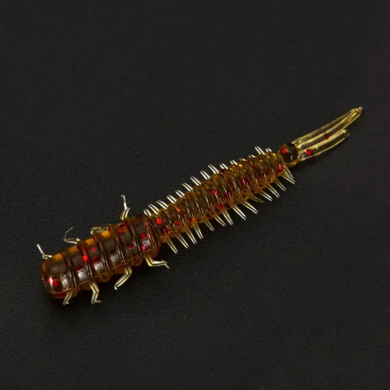 20 piezas larva señuelos blandos 45mm señuelos artificiales pesca gusano silicona lubina Lucio Minnow Swimbait Jigging cebos de plástico 0,4g - imagen 5