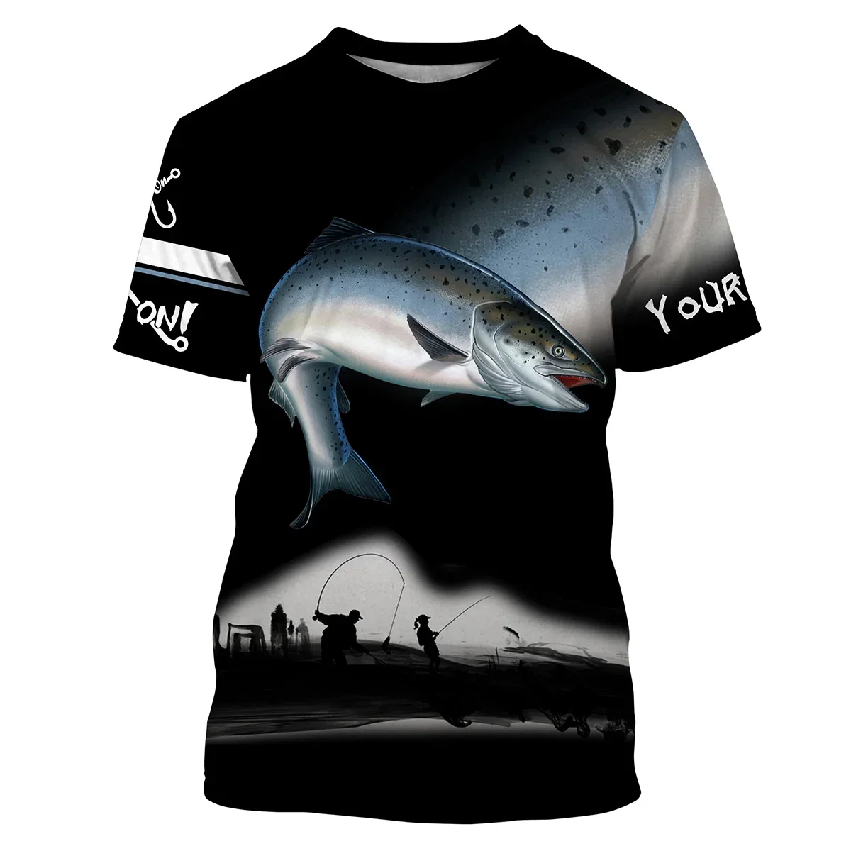 Camiseta 3D King Salmon personalizada – Diseño fresco veraniego unisex - imagen 5