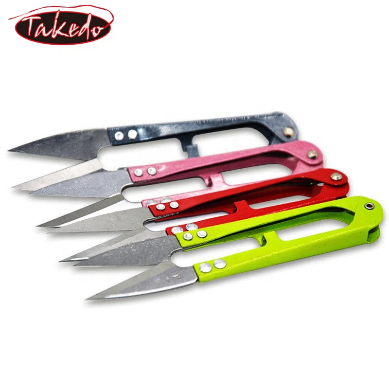 TAKEDO TB-448 tijeras de costura Multicolor, cortaúñas en forma de U, hilo de acero inoxidable para manualidades de joyería DIY, tijera - imagen 2