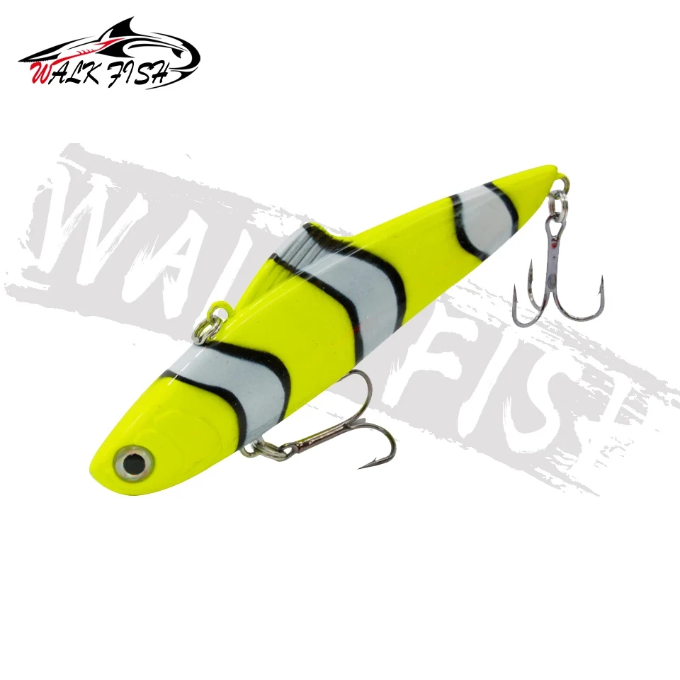 WALK FISH-cebo Luya VIB de 86mm y 20g, fregaderos vibratorios, fuerte ruido, búsqueda inferior, Lucio, manivela sin tapa, pez fundido largo, cebo falso - imagen 2