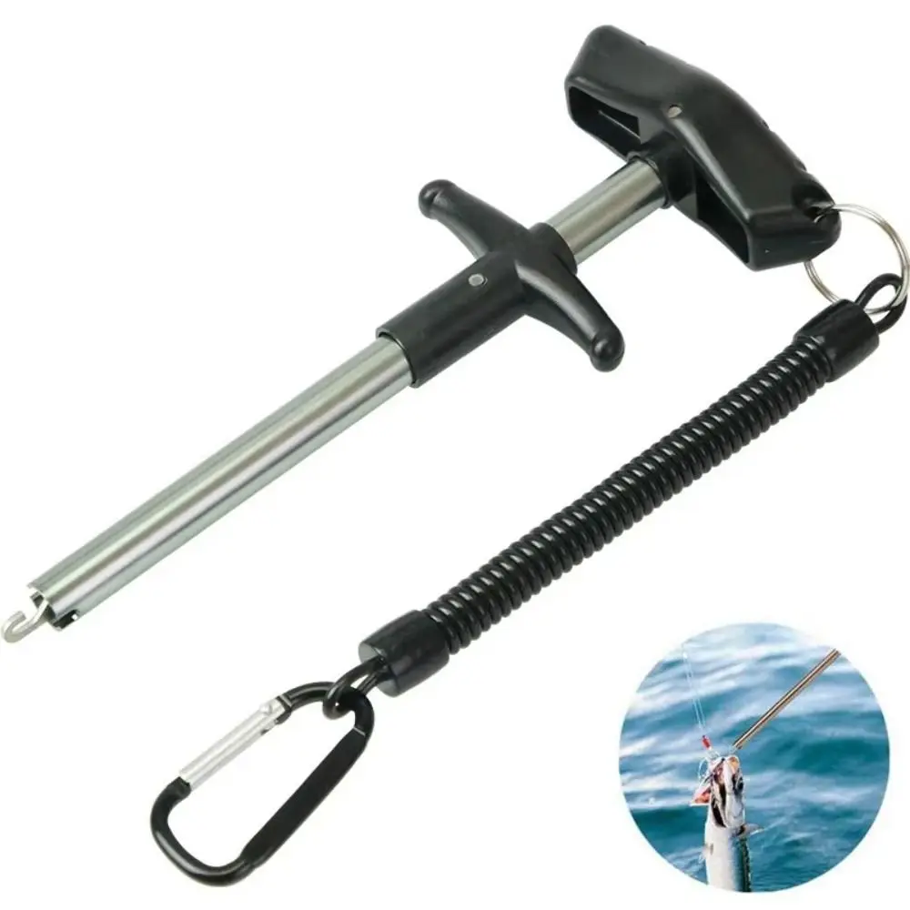 Extractor de apretón duradero, dispositivo de desacoplamiento con mango, removedor de anzuelos de pesca portátil de 17cm, herramienta de anzuelo de aleación de aluminio - imagen 2