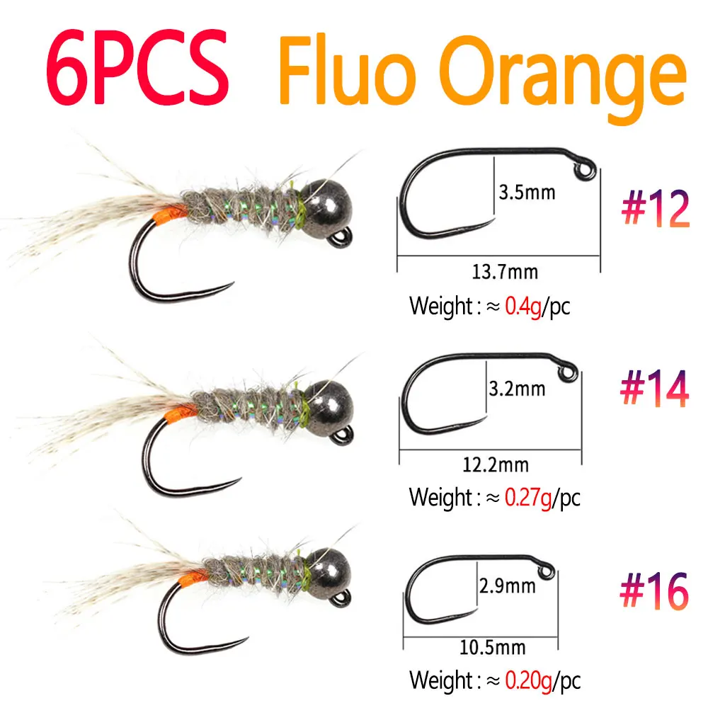 6PCS FL Orange
