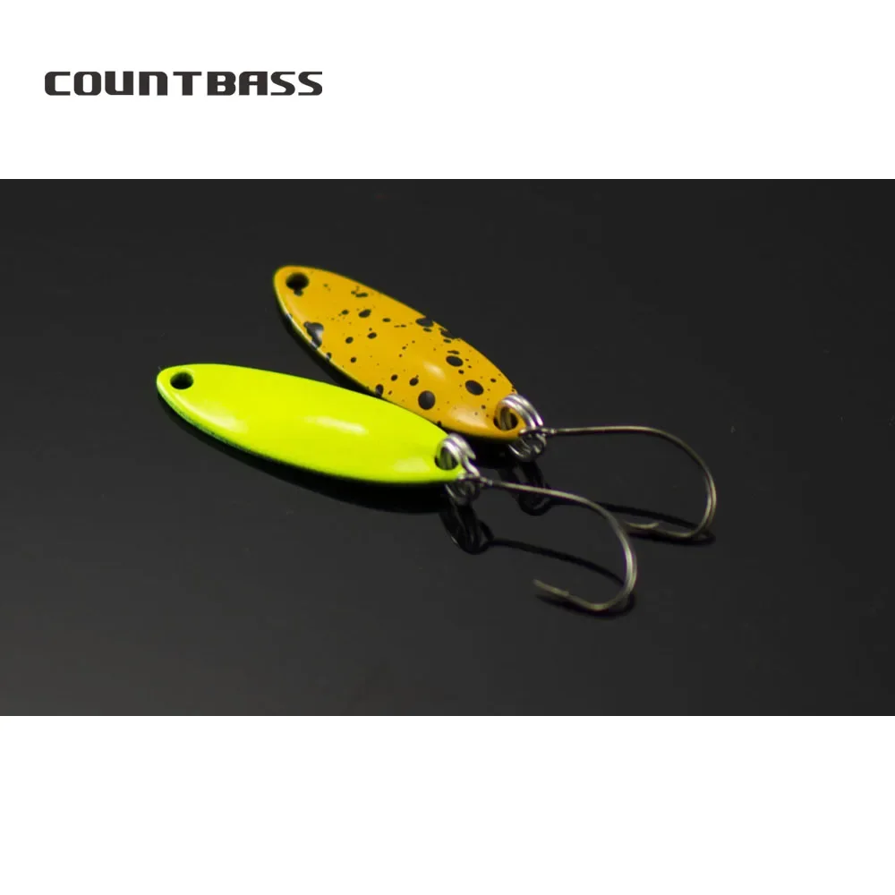 Countbass 1/16oz 1,8g cuchara de latón fundido salmón trucha Lucio lubina Señuelos de pesca aparejos - imagen 3