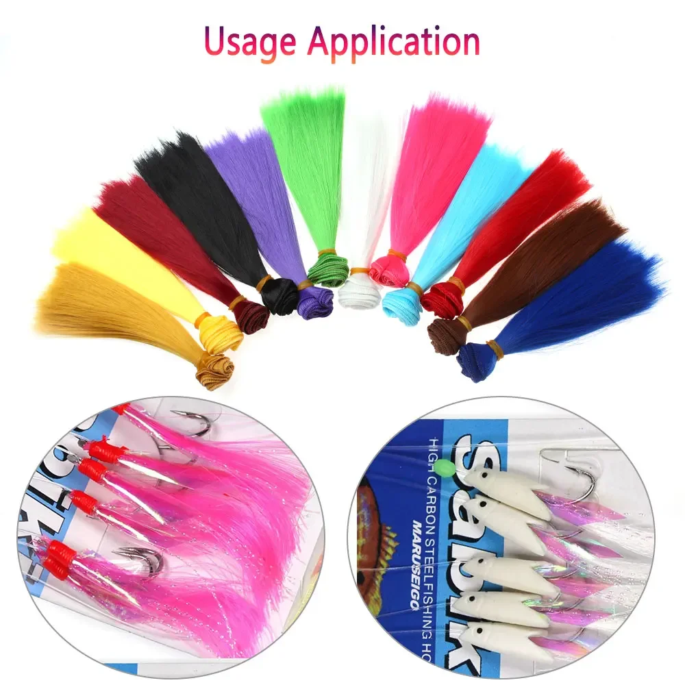 Bimoo Material de atado moscas fibra sintética para pesca Sabiki Lucio - imagen 5
