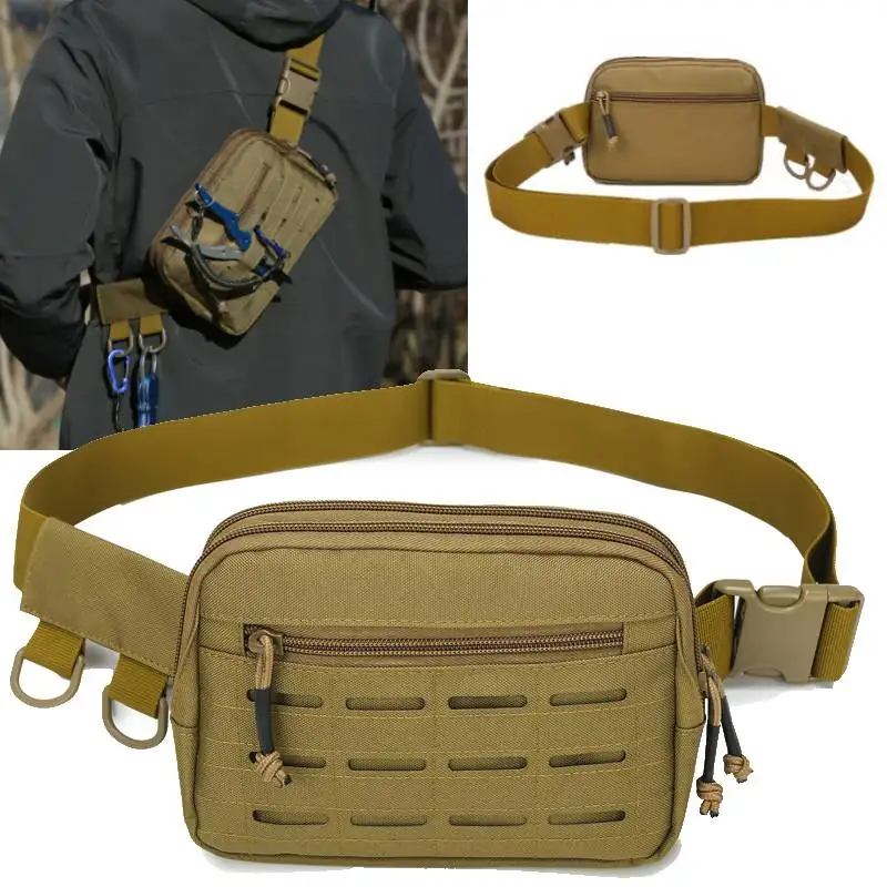 Riñonera Molle de pesca, bolsa táctica con cinturón, bolsas de primeros auxilios médicos, almacenamiento de cebo de caza para deportes al aire libre, paquete divertido para teléfono móvil
