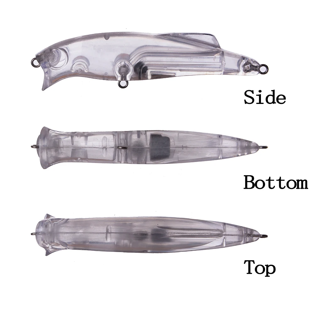 Chan'sHuang 20 piezas cebo en blanco sin pintar, 10,6g/90mm, Popper de fundición larga para caminar al perro, señuelo de pesca Artificial hecho a mano DIY - imagen 3