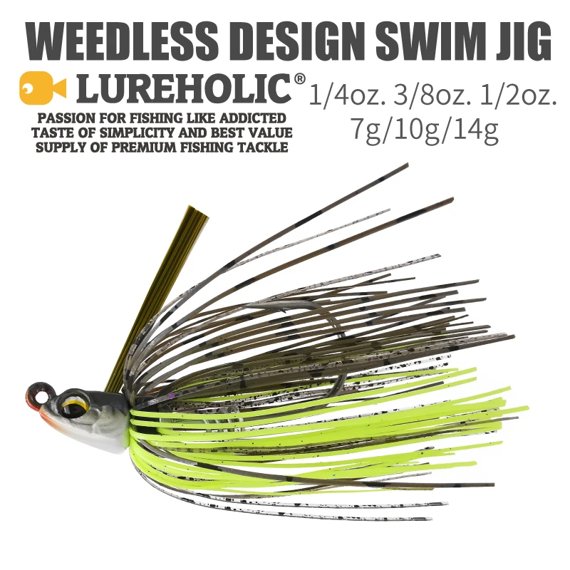 Lureholic Swimbait Mustad – Cebo de natación 7-14g para lubina