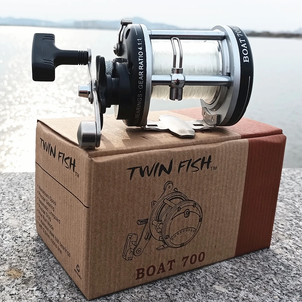 Fire Maple GT345 Boat700 carrete de pesca de barco fuerte, carrete de fundición pesada, carrete de arrastre de agua salada con línea de pesca jigging max 14kg - imagen 5