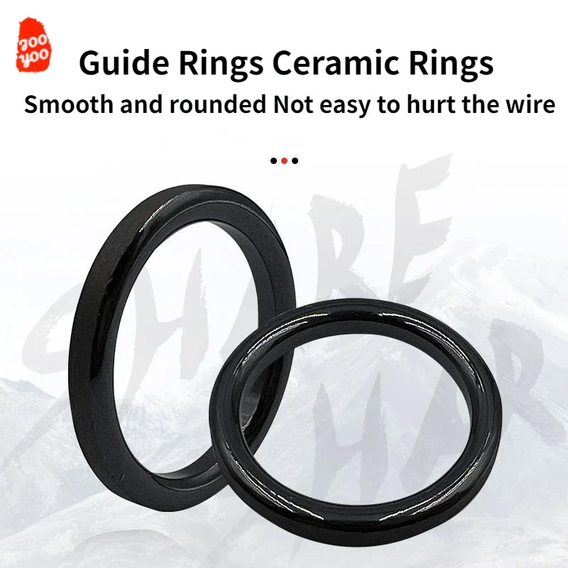 Lua-Anillo de guía de caña de pescar, juego de Ojos de guía de caña de mar, anillo de guía, anillo de línea superior, accesorios de equipo de pesca suave