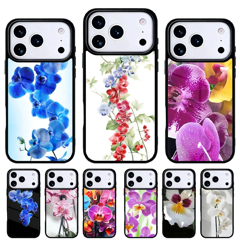 Funda iPhone con estampado orquídeas - carcasa trasera floral