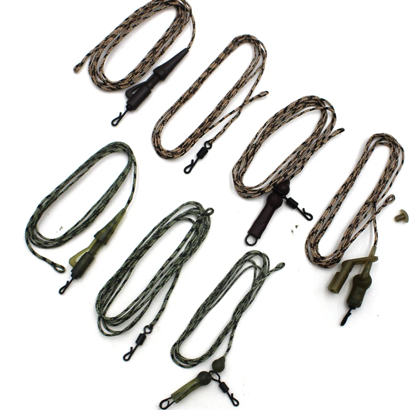 Línea de pesca de carpa líder lista atada, Clip de plomo Leadcore, multi Clip, giro de cambio rápido para accesorios de aparejo de helicópteros, 2 uds.