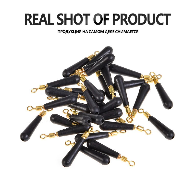 100 Uds flotador de pesca resto forma B anillo de cobre conectar 360 grados giratorios libremente soporte de silicona accesorios de pesca - imagen 4