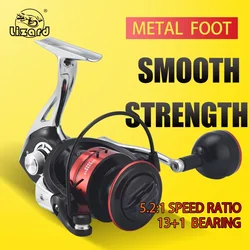 Carrete spinning Lizard Grounder metálico 5.2:1 con pomo redondo
