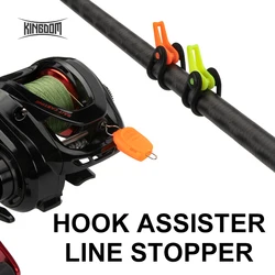 Kingdom-accesorios de pesca, tapón de carrete de sedal, soporte de gancho para caña de pescar, anzuelos de tiro seguro, herramienta de mantenimiento seguro