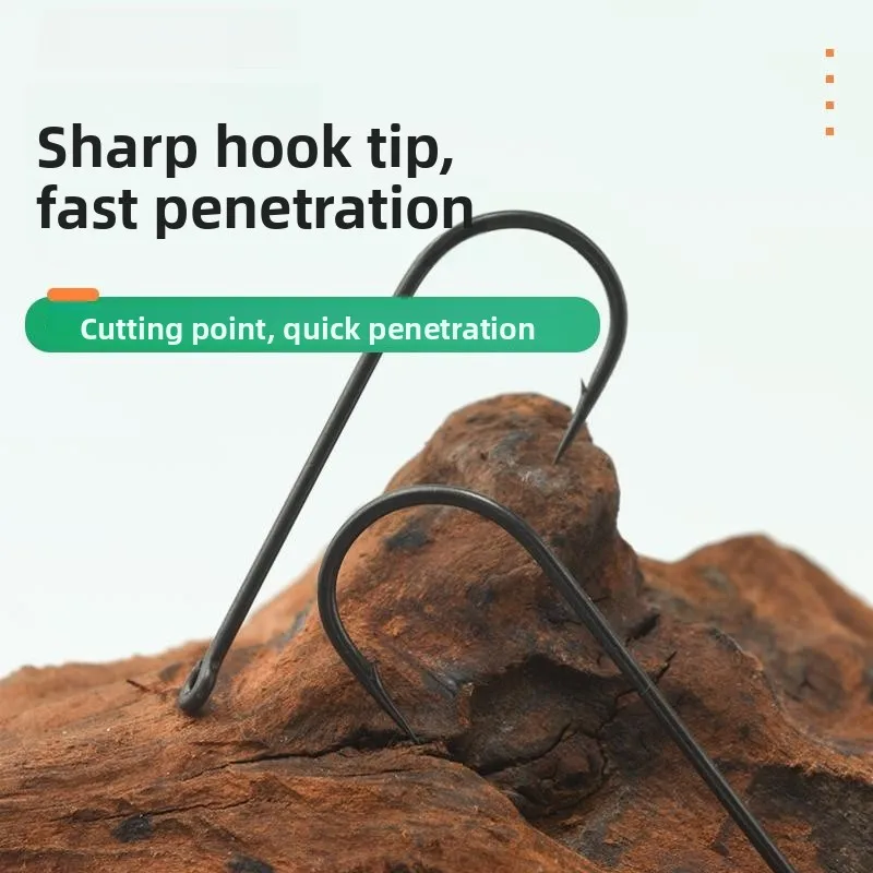 KEARMMING Ganchos de fiing de mango largo Gancho de espada de fiing de banco de mango recto Gancho Kingfi Gancho de lubina con anzuelo Durable Fis... - imagen 4