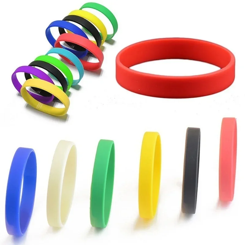 Paquete de 5 pulseras deportivas luminosas de silicona sin palabras pulsera de baloncesto colores aleatorios