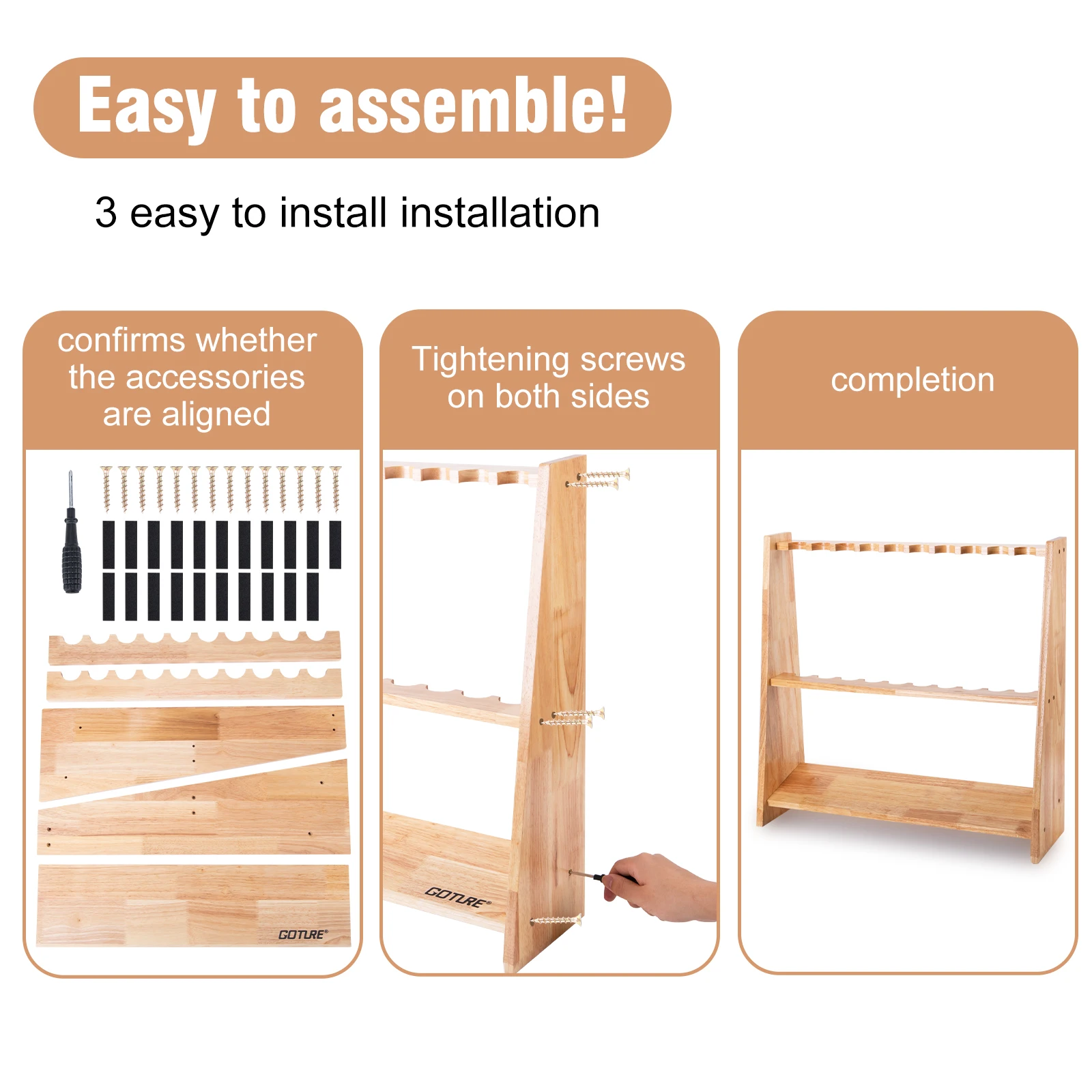 Goture-soportes para cañas de pescar, estantes para cañas de billar de Golf, soporte de exhibición para caña de pescar de garaje, marco fijo, almacenamiento de accesorios para aparejos - imagen 5
