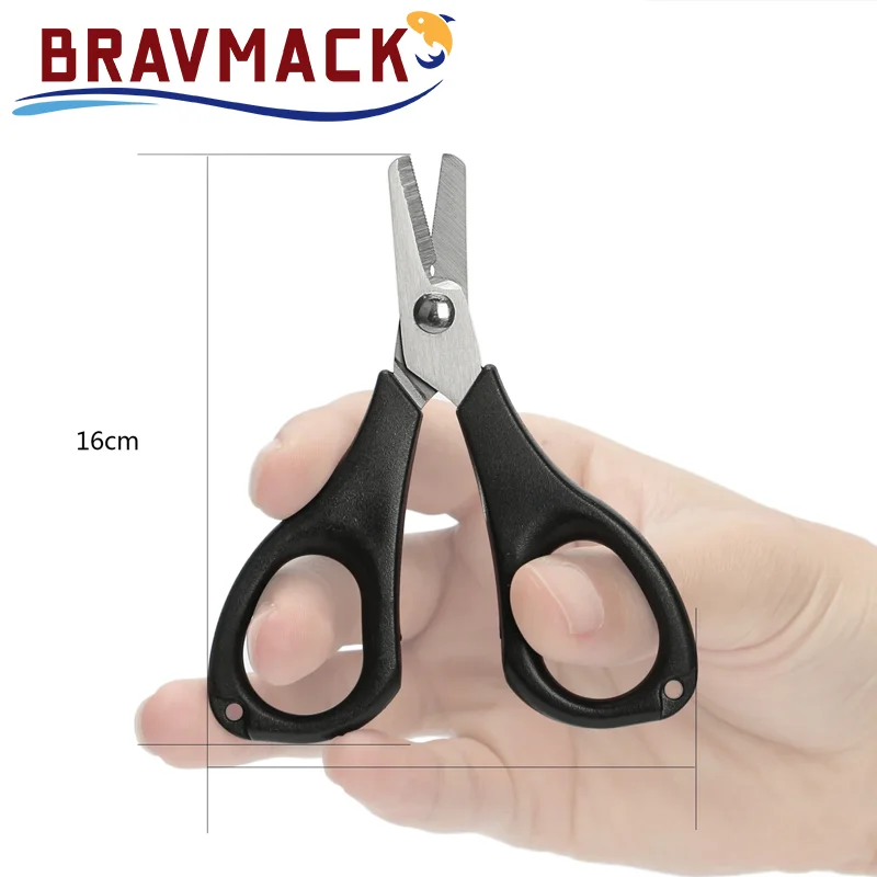 Tijeras de línea trenzada de pesca, tijeras de línea de pesca con soporte retráctil para insignia, accesorios, tijeras de pesca - imagen 2