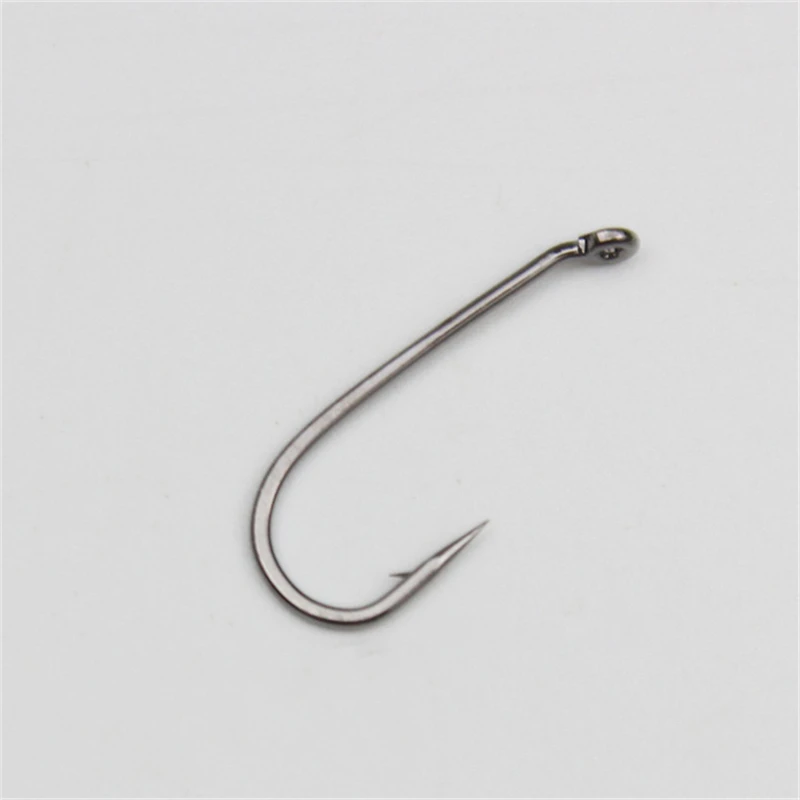 Venta al por mayor a granel 500 Uds alimentador de moscas pesca de carpa anzuelo con ojos anzuelos de púas mango largo vástago aparejos de pesca accesorios pesca - imagen 2