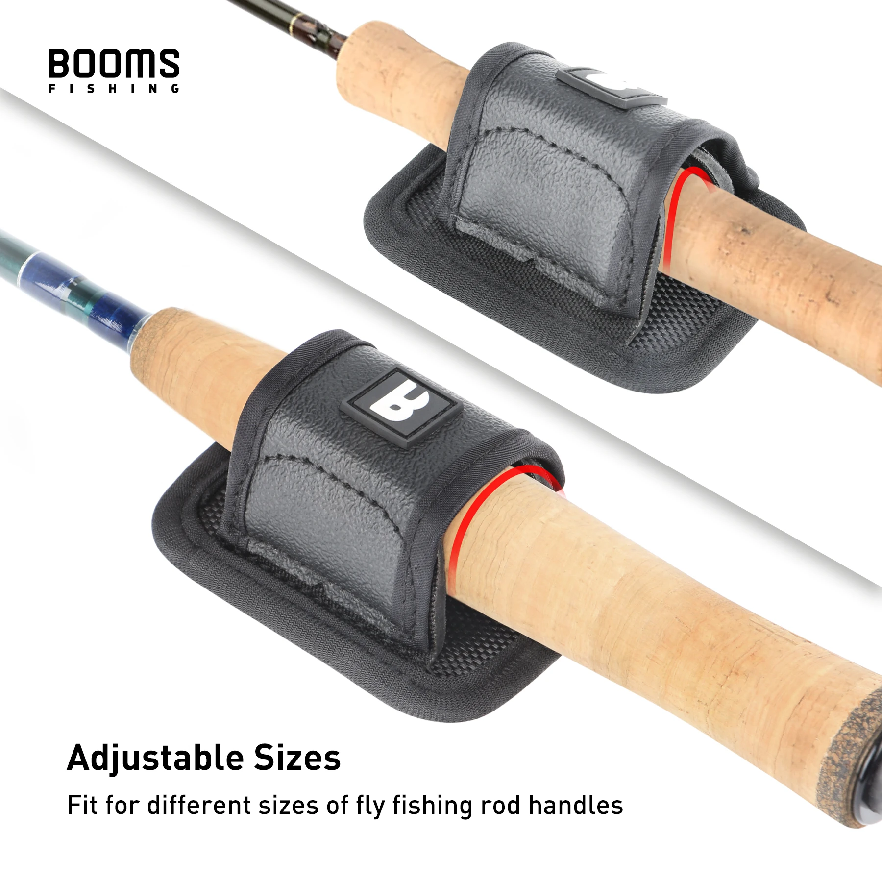 Booms Fishing V05 soporte para caña de pescar con mosca soportes para caña de nailon funda portátil herramientas de aparejos de pesca accesorios negro - imagen 5