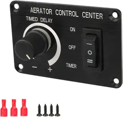 Panel de interruptores con temporizador para aireador Livewell 12V marino