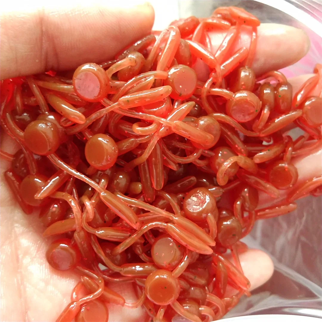 10 Uds señuelo suave 35mm Señuelos de Pesca artificiales gusanos de mar lombriz aparejos de pesca flotantes señuelos blandos - imagen 5