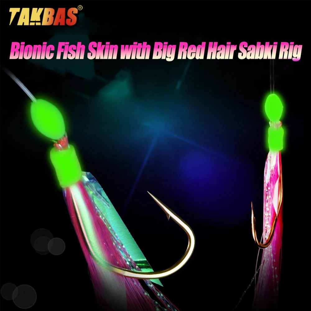 5 uds taladro Sabiki pesca en el mar, taladro de cebo preatado 30 ganchos, cuentas luminosas e insectos artificiales agua dulce/salada - imagen 5