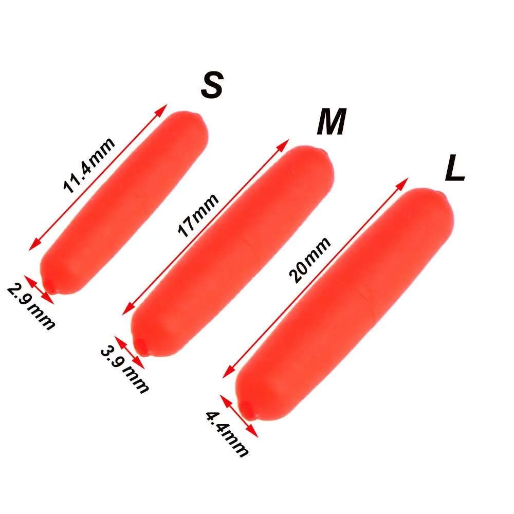 50 unids/bolsa tapones de alta calidad indicador EPS frijoles de pescado cilindro inferior flotadores de espuma bola ovalada flotadores de pesca cuentas - imagen 4