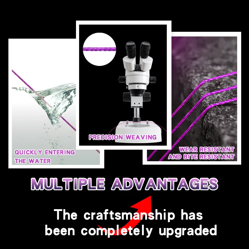 Línea de pesca trenzada YGKPE X16, 16 hebras trenzadas Purple100/150/200/300/500M, línea de pesca de PE, multifilamento Ultra suave, línea de pesca japonesa - imagen 5