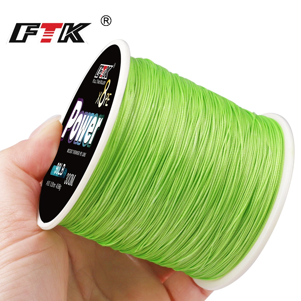 FTK-sedal trenzado de 8 hebras para pesca de carpa, multifilamento de 300/500m, accesorios de pesca - imagen 3