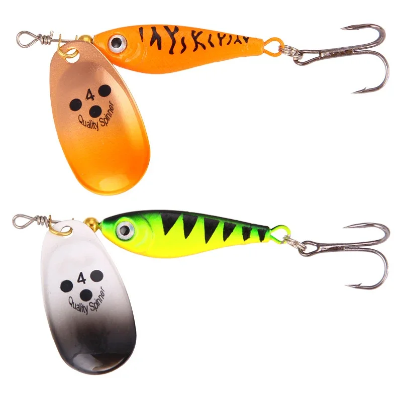 Spinnerbait metálico con anzuelo triple - Señuelo giratorio brillante - imagen 2