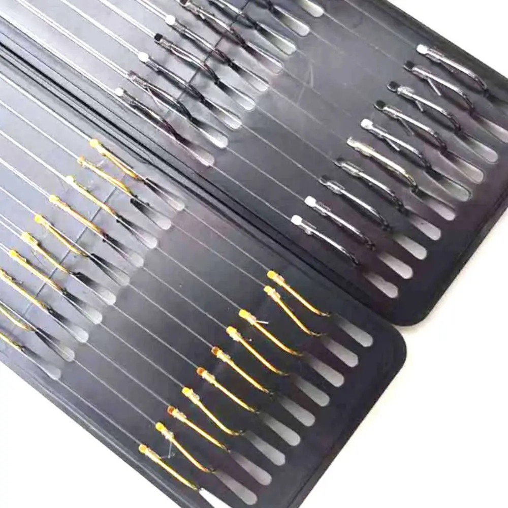 20 piezas anzuelos de pesca con púas de 45cm de acero rico en carbono con púas anzuelos de púas de acero al carbono duraderos para carpa hierba carpa cruciana - imagen 3