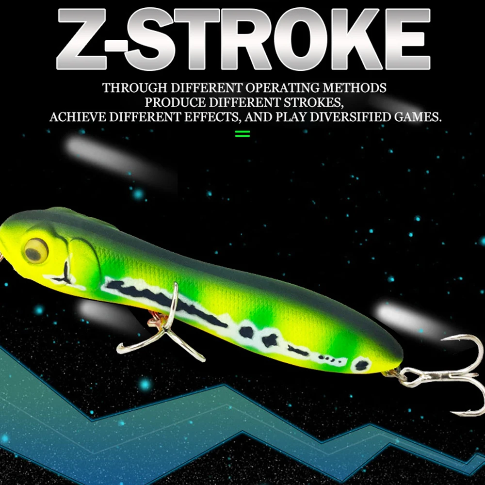 Señuelos de pesca de 10cm y 16,7g, cebo tipo lápiz Wobbler, Topwater flotante, carrera en Z, cebo duro Artificial, Trolling, Jerkbait, trucha, lubina QBE119 - imagen 5