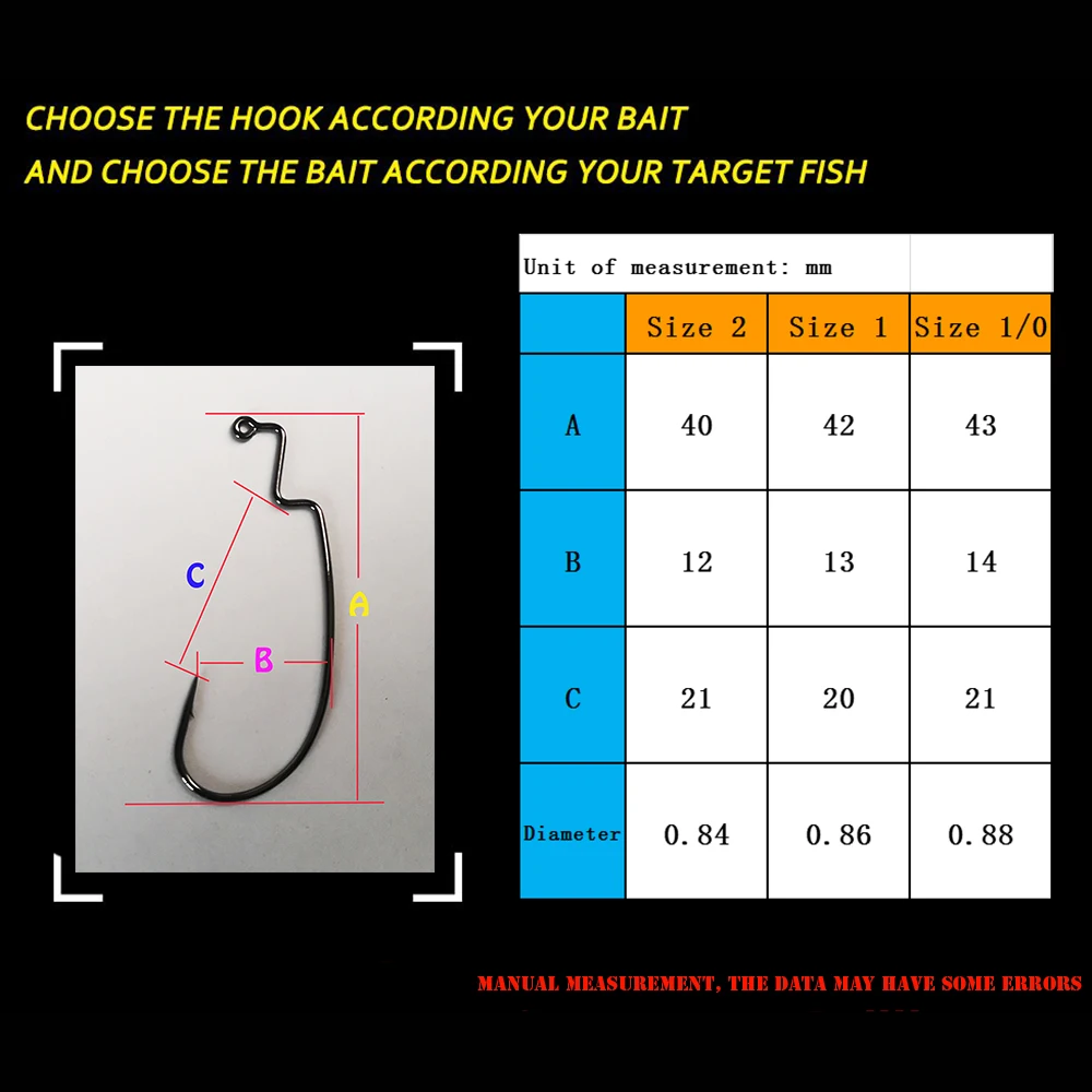 Castfanatic 100 Uds anzuelo de pesca anzuelo aplanado de acero alto en carbono punta de anzuelo de vástago largo anzuelo Aberdeen pesca en agua salada - imagen 2