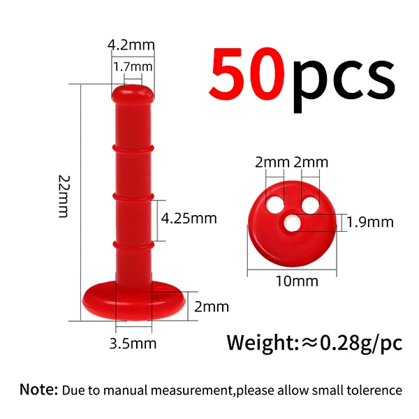 50pcs red Parts