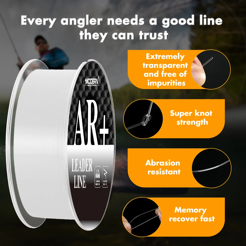 ZUKIBO-sedal de pesca de fluorocarbono puro AR + 100%, 100M, 50M, 20M, transparente, Invisible, de hundimiento rápido, muy resistente a la abrasión - imagen 2