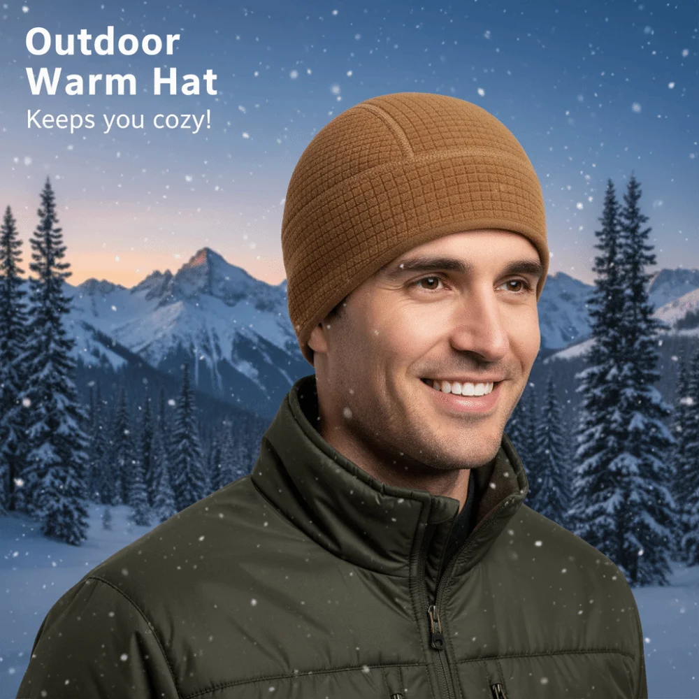 Gorros con protección para los oídos para correr, gorro cálido de lana para correr, gorro deportivo de invierno con absorción de sudor, gorro cálido para exteriores a prueba de viento para ciclismo - imagen 4