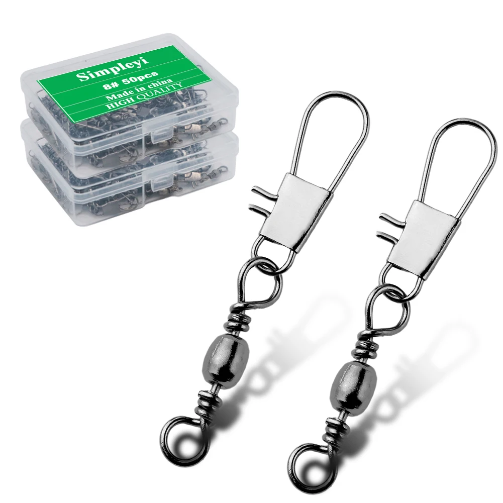 Conector Pesca Giratorio - Vista principal del pack de 50 unidades