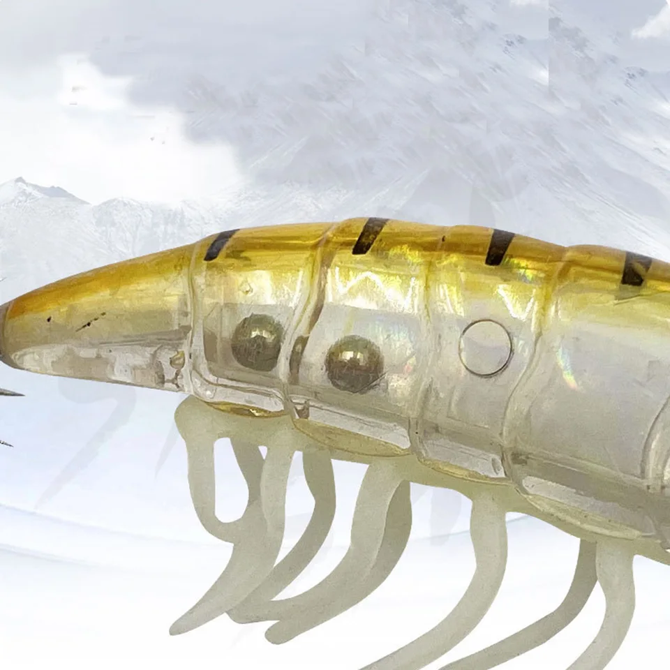 Señuelo luminoso de madera para pesca de camarones, cebo duro Wobbler, plantilla de calamar, pulpo, 3,0 #3,5 # 3D - imagen 5