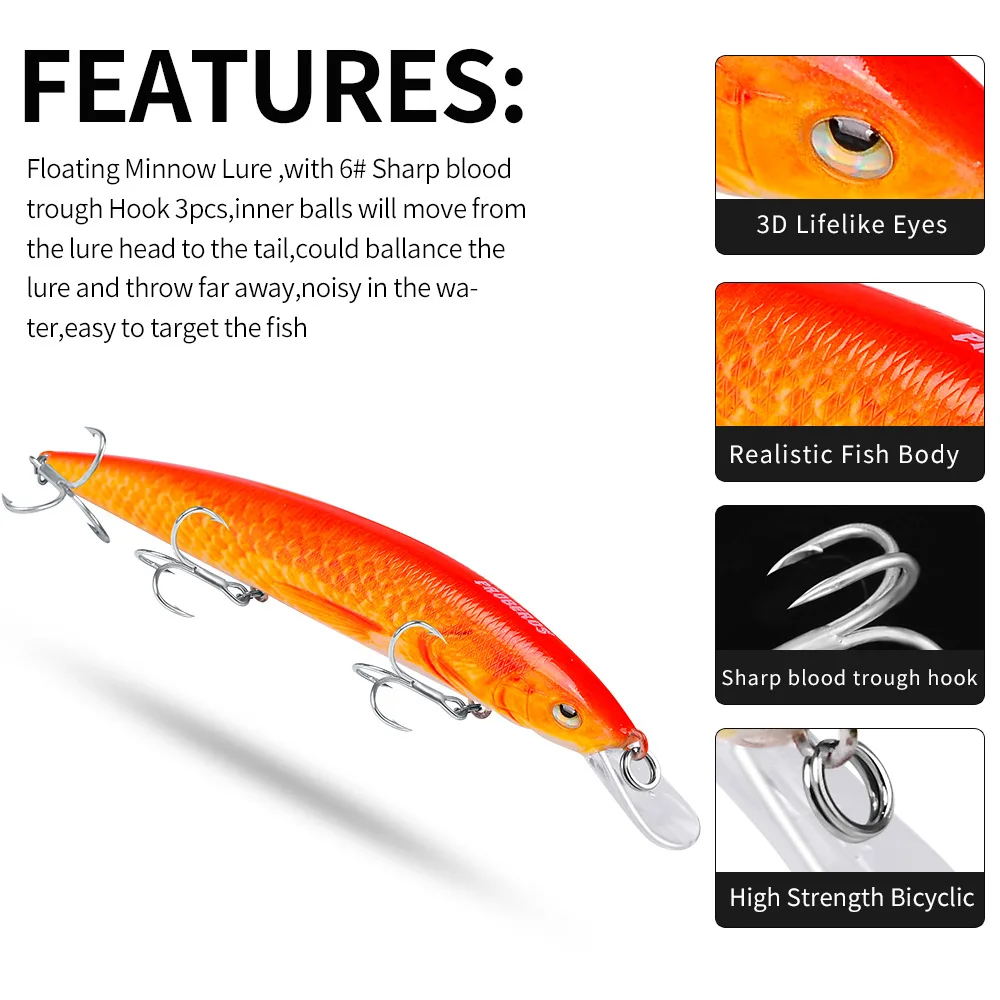 Señuelo de pesca de pececillos láser, 1 piezas, 11,5 CM, 9G, anzuelos de pesca, aparejos wobbler, crankbait, cebo duro artificial de Japón, swimbait - imagen 5