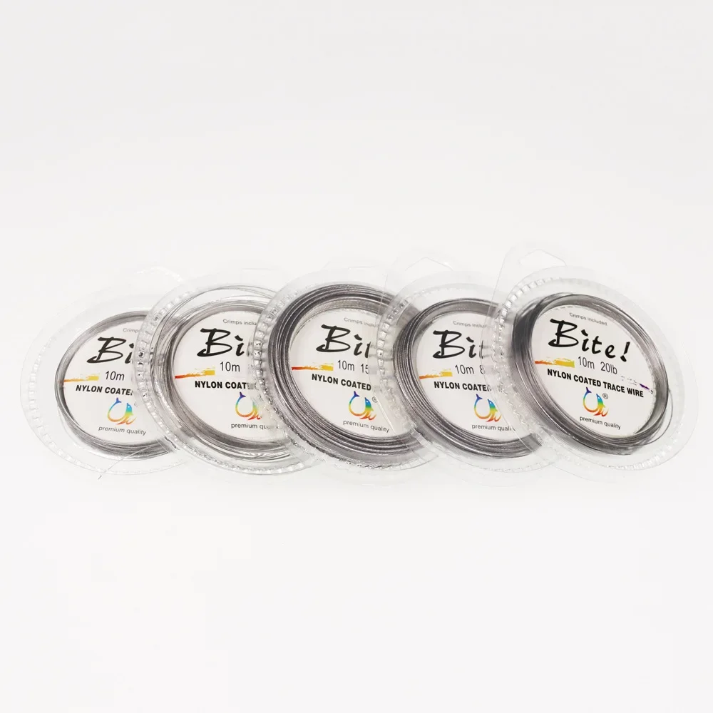 10M 7 hebras 5LB-200LB alambre de rastreo recubierto de nailon alambre de acero trenzado revestimiento líder Jigging línea de pescado accesorios de aparejos de pesca de mar - imagen 2