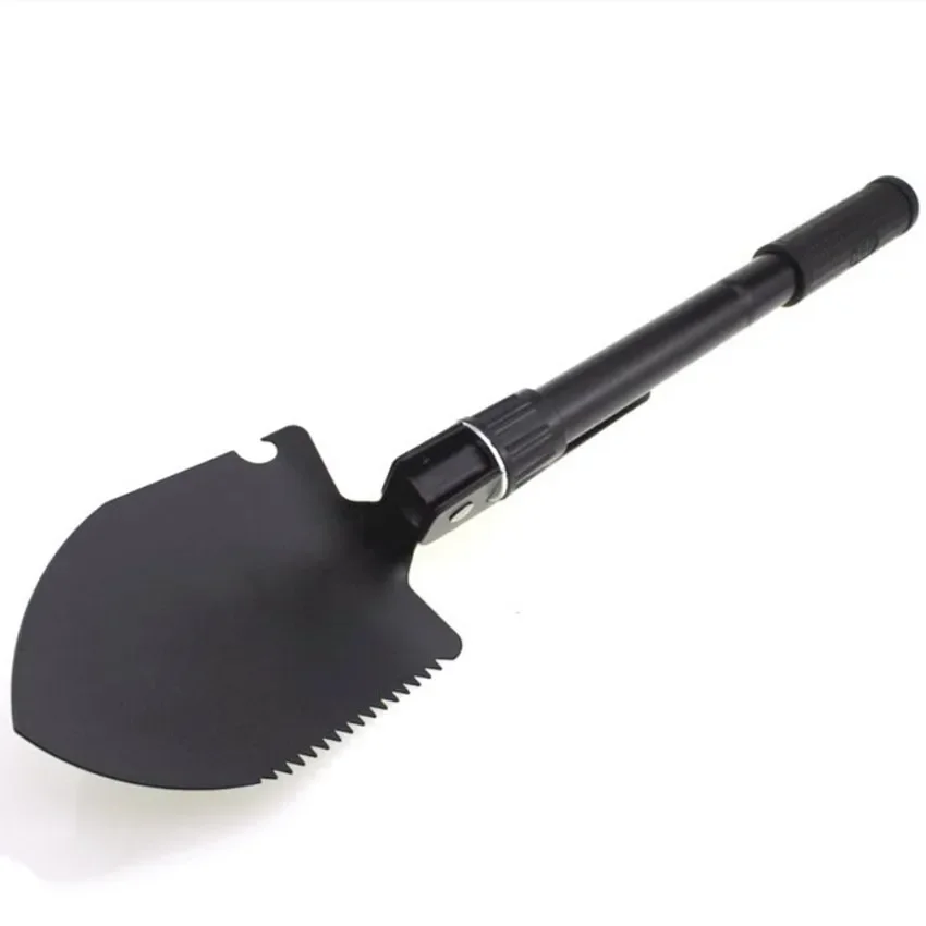 Pala de acampada al aire libre, Cuatro en Uno, multifuncional, de autodefensa, plegable, cuadrada - imagen 3